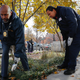 Pest Control Officers Gregory Cornes, left, and Andre Pitman, both from the D.C. Department of Health’s Rodent Control Division, searching the flower beds for rat burrows near U.S. Capitol building in Washington, Wednesday, Nov. 21, 2018.